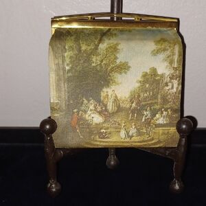 Vintage Decorative Metal Frame with Pastoral Scene